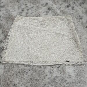 Hollister White Lace Mini Skirt